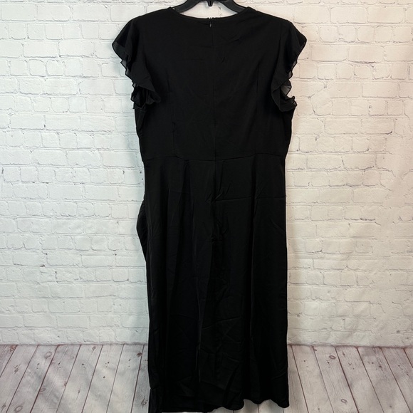 BloomChic Black Midi Dress with Silver Sequin Detail Plus Size 1X - Picture 7 of 7